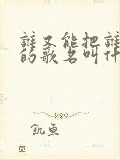 谁又能把谁挽留的歌名叫什么