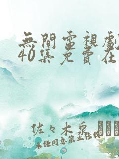 无间电视剧全集40集免费在线观看