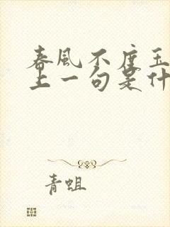 春风不度玉门关上一句是什么