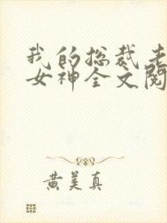 我的总裁老婆是女神全文阅读