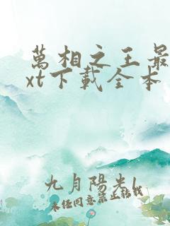 万相之王最新txt下载全本