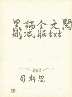 黑锅全文阅读无删减版txt