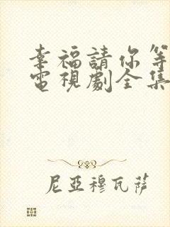 幸福请你等等我电视剧全集在线观看