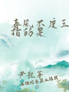 春风不度玉门关指的是