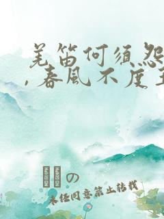 羌笛何须怨杨柳, 春风不度玉门关.