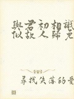 与君初相识·恰似故人归免费观看完整版