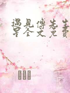 遇见傅先生叶繁星全文免费阅读贺