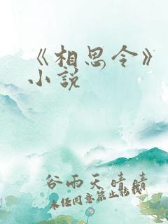 《相思令》原著小说