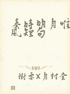 秦时明月唯美古风短句