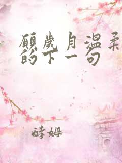 愿岁月温柔以待的下一句