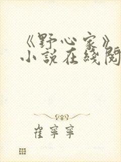 《野心家》原著小说在线阅读