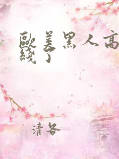 欧美黑人高清在线了