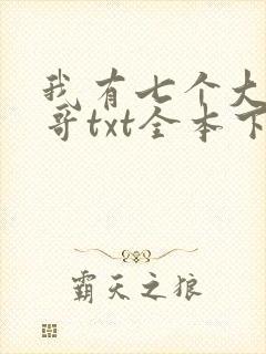 我有七个大佬哥哥txt全本下载