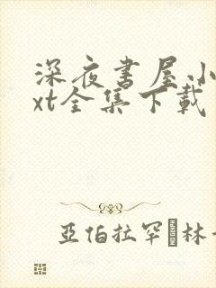 深夜书屋小说txt全集下载