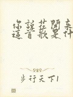 你说花开来看我这首歌是什么歌