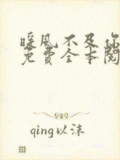 暖风不及你情深免费全本阅读季暖墨景深