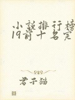 小说排行榜2019前十名完结