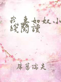 我妻如奴小说在线阅读