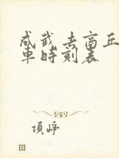 成武去商丘的汽车时刻表