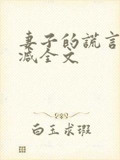 妻子的谎言无删减全文