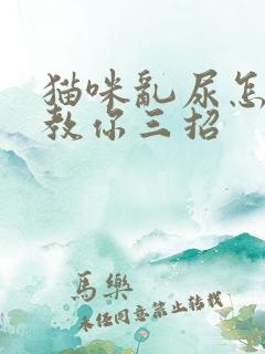 猫咪乱尿怎么办教你三招