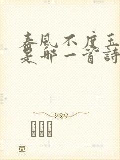 春风不度玉门关是哪一首诗