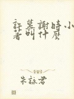 许慕谢时小说原著叫什么