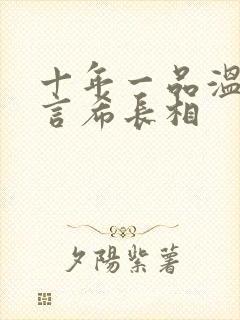 十年一品温如言言希长相