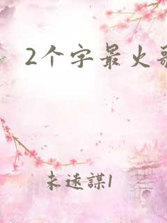 2个字最火歌名
