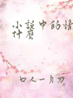 小说中的情节指什么