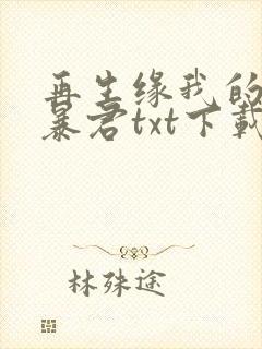 再生缘我的温柔暴君txt下载