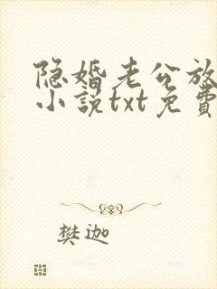 隐婚老公放肆宠小说txt免费下载