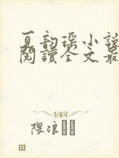 夏韵瑶小说免费阅读全文最新章节