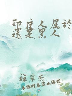 印度人属于白人还是黑人