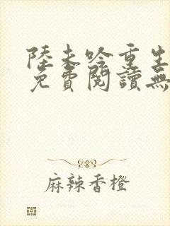 陆未吟重生小说免费阅读无弹窗最新