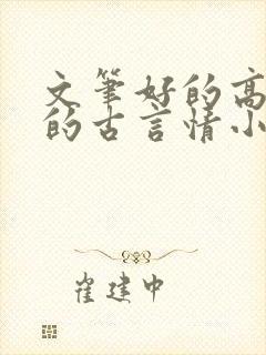 文笔好的高质量的古言情小说推荐