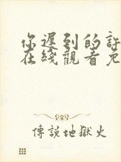 你迟到的许多年在线观看免费版