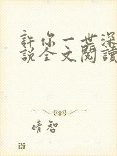 许你一世深情小说全文阅读