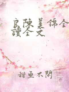 良陈美锦全文阅读全文