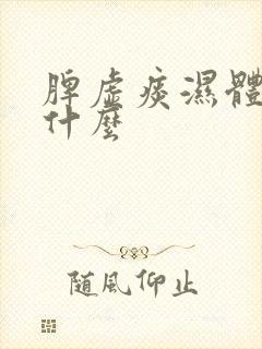 脾虚痰湿体质吃什么