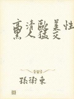 高清欧美性猛交黑人猛交