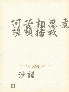 何苦相思煮余年视频播放