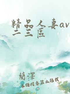 精品人妻av一二三区