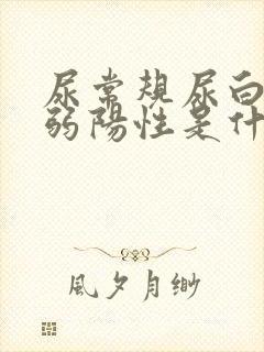 尿常规尿白细胞弱阳性是什么情况