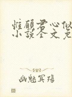 惟愿君心似我心小说全文免费阅读