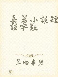长篇小说短篇小说字数