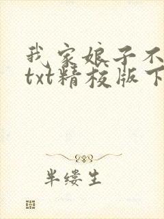 我家娘子不对劲txt精校版下载