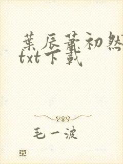 叶辰萧初然最新txt下载