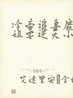 冷帝追妻废材小姐要逆天小说完整