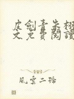 皮剑青朱栩诺全文免费阅读无弹窗